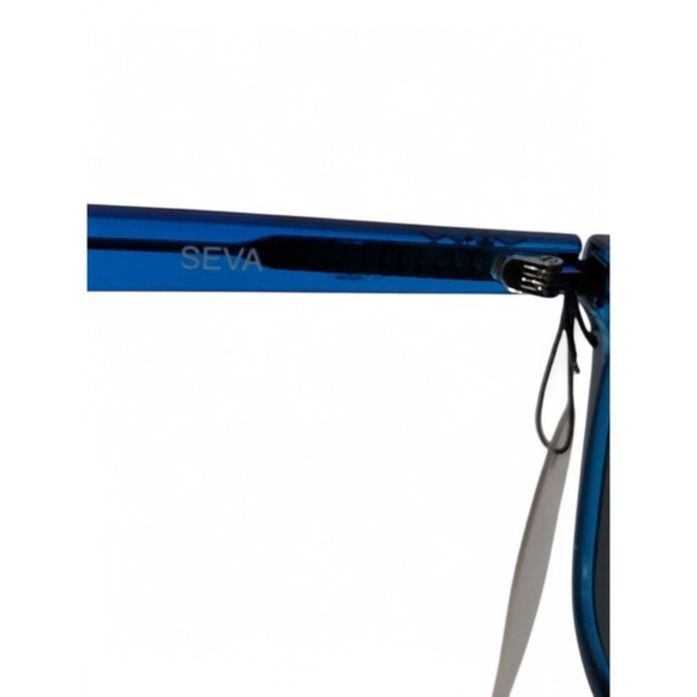 Otra Seva Trans Blue Smoke Sunglasses NWT UV400 CAT3 Unisex Retro Rectangle - Picture 6 of 8